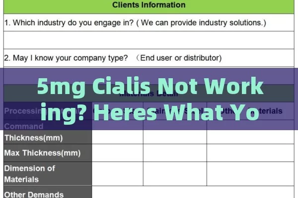 5mg Cialis Not Working? Heres What You Need to Know, 5mg Cialis Not Working: Understanding the Issues