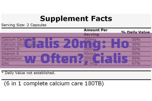 Cialis 20mg: How Often?, Cialis 20mg Frequency Guide