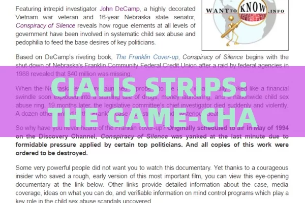 CIALIS STRIPS: THE GAME-CHANGER IN SEXUAL HEALTH,Cialis Strips: A Game Changer in Mens Health