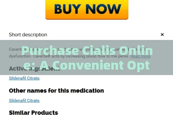 Purchase Cialis Online: A Convenient Option