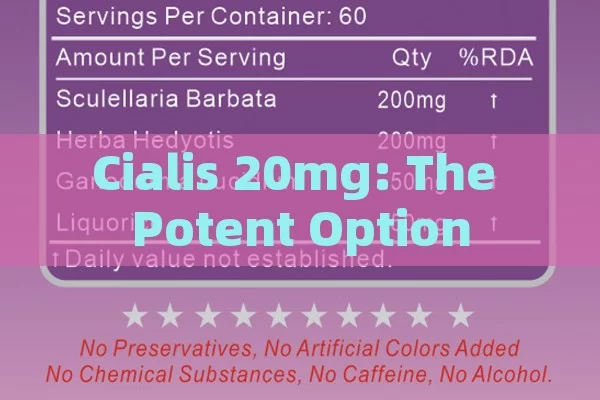 Cialis 20mg: The Potent Option